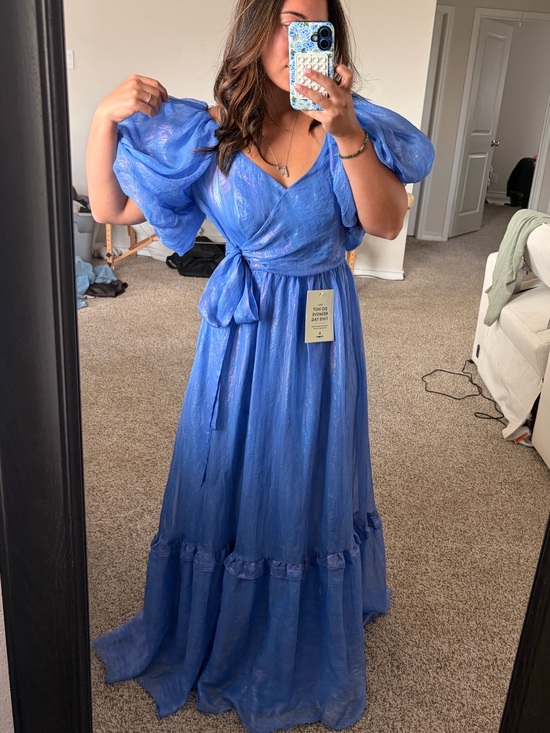 JessaKae Dresses & Skirts - JessaKae Royal Blue Puff Sleeve Maxi Dress